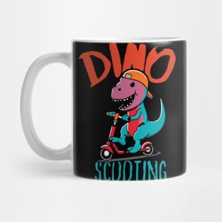 Funny E-Scooter, Dino Driving Scooter Mug